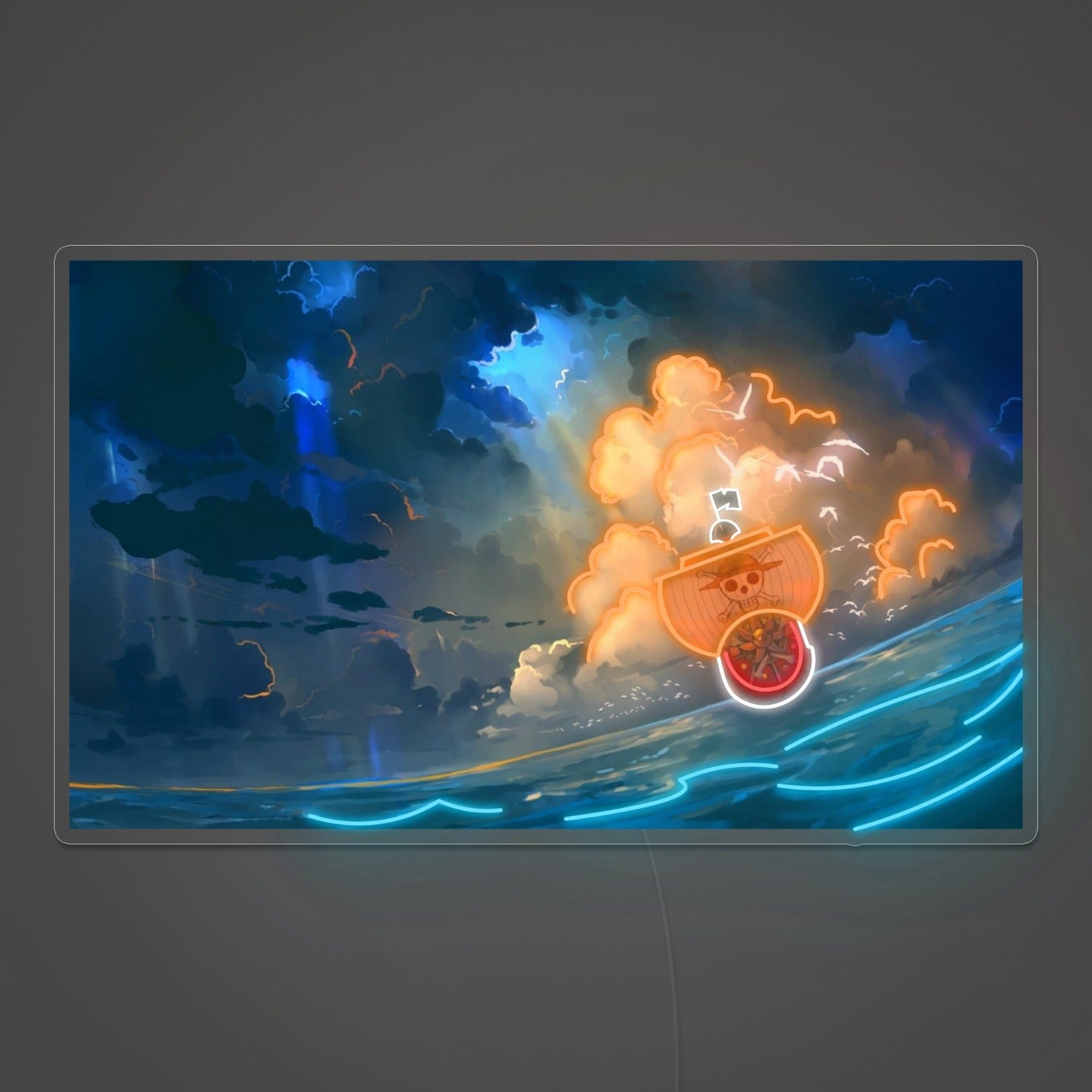 Naviguez Grand Line avec le Tableau Néon Sunny One Piece de Lumicorne