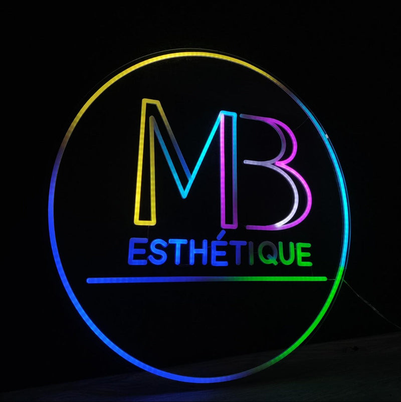 Enseigne LED néon Lumicorne : MB ESTHÉTIQUE