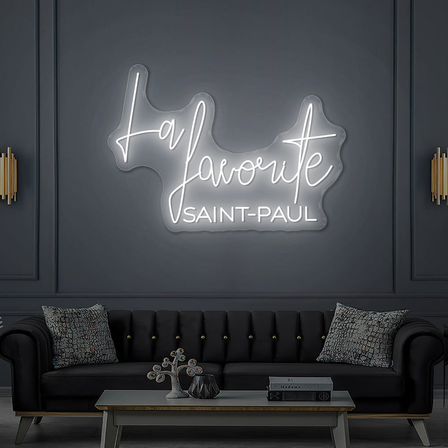 Custom LED Neon Sign La Favorite Saint-Paul