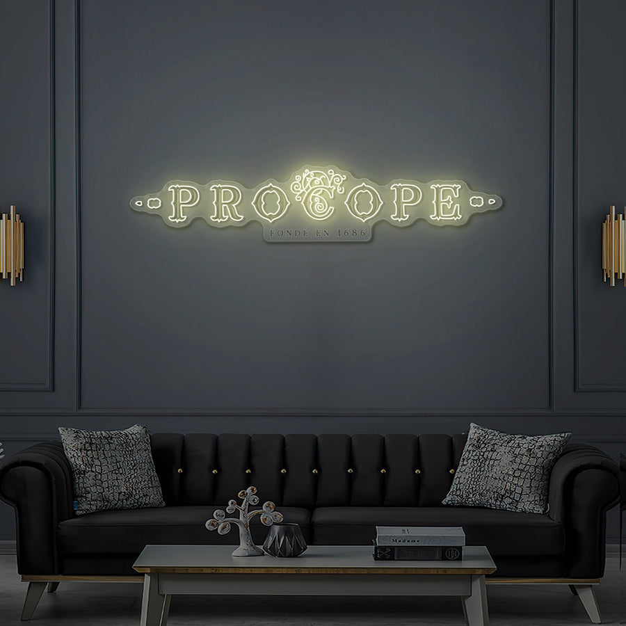 Enseigne LED Néon Personnalisée Le Procope