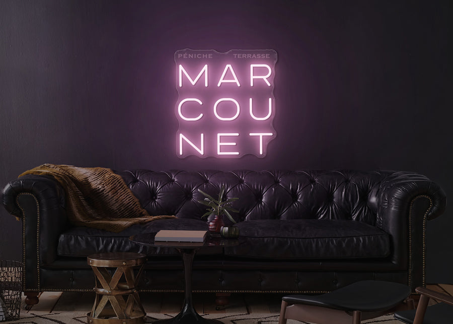 Enseigne LED Néon Personnalisée - Péniche Marcounet
