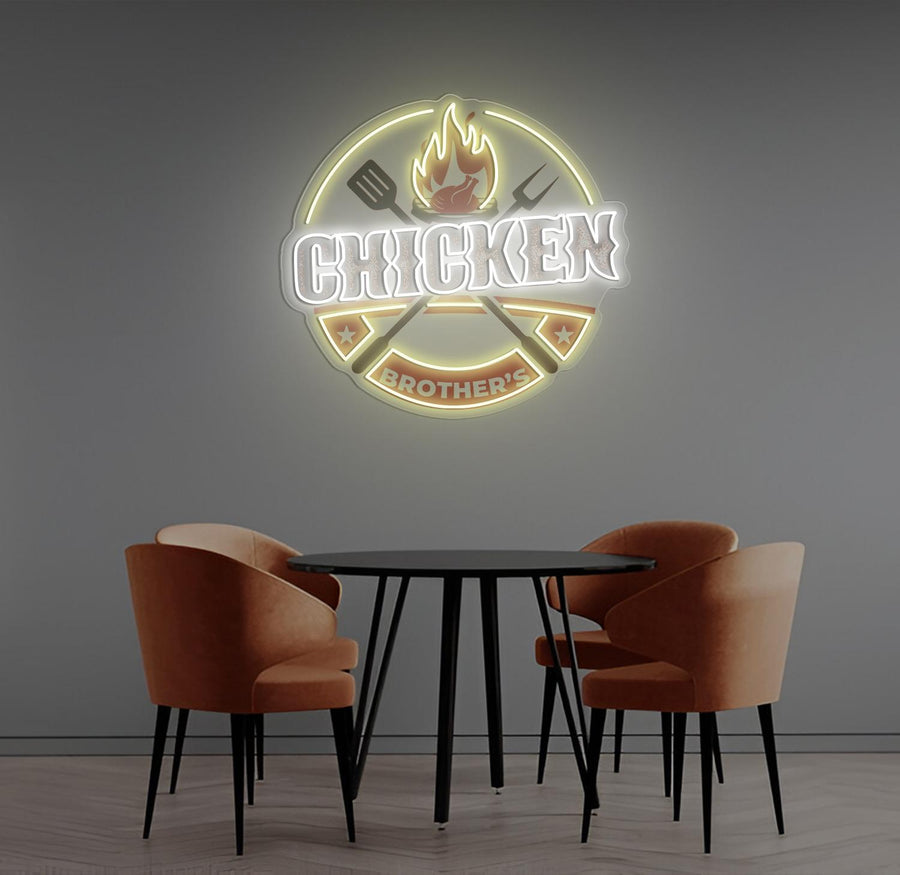 Enseigne LED Néon Personnalisée Chicken Brother’S