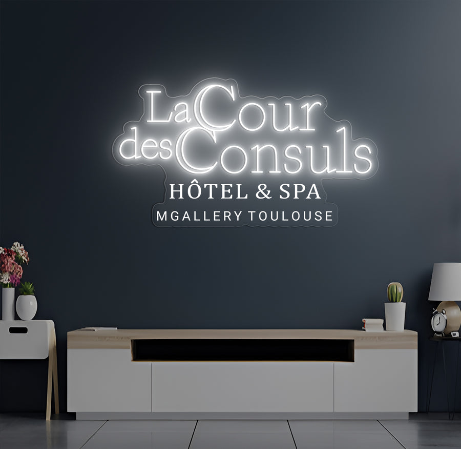 Enseigne LED Néon Personnalisée La Cour des Consuls