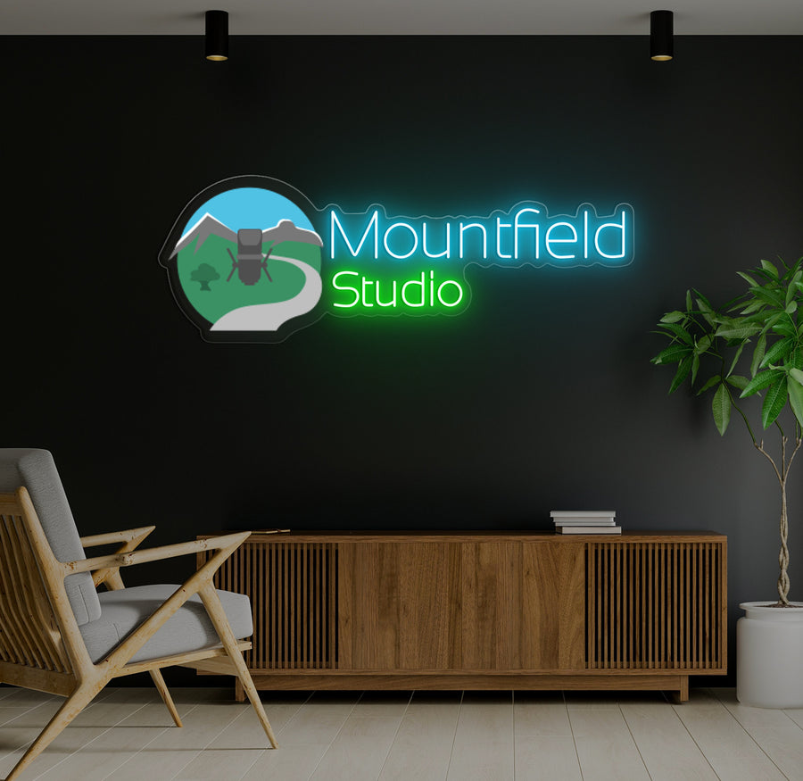 Enseigne LED Néon Personnalisée Mountfield Studio