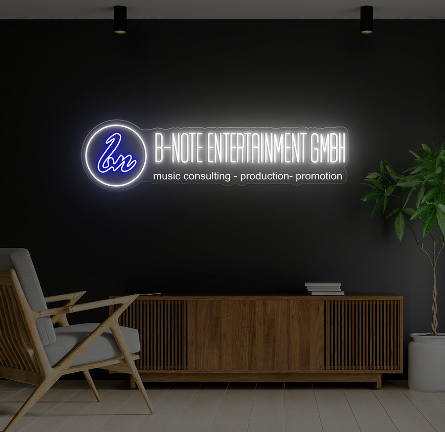 Enseigne LED Néon Personnalisée B-Note Entertainment