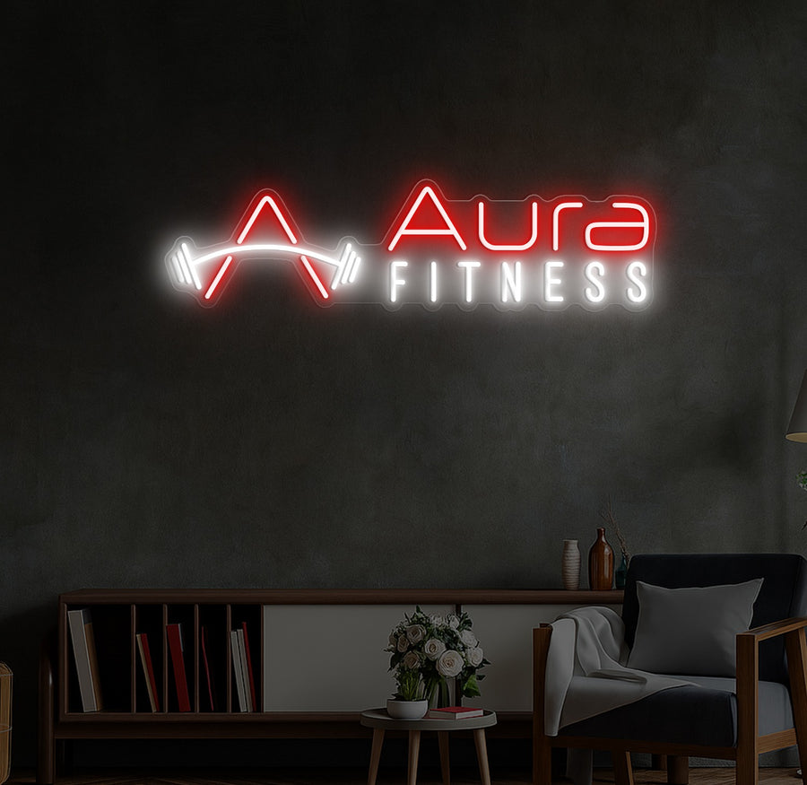 Enseigne LED Néon Personnalisée Aura Fitness