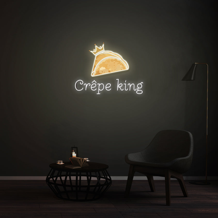 Personnalisation Enseigne LED Néon - Crêpe king