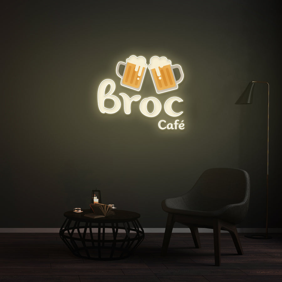 Personnalisation Enseigne LED Néon - Broc Café