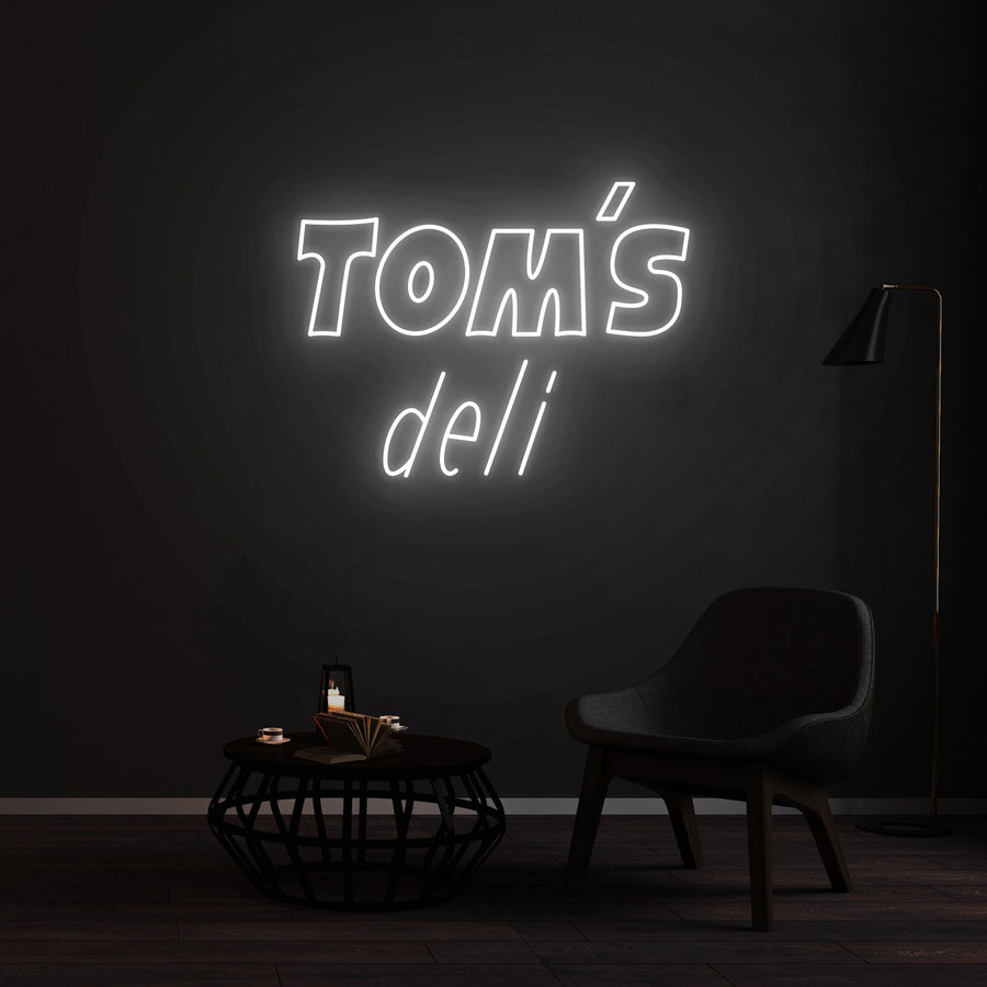 Personnalisation Enseigne LED Néon - TOM'S deli