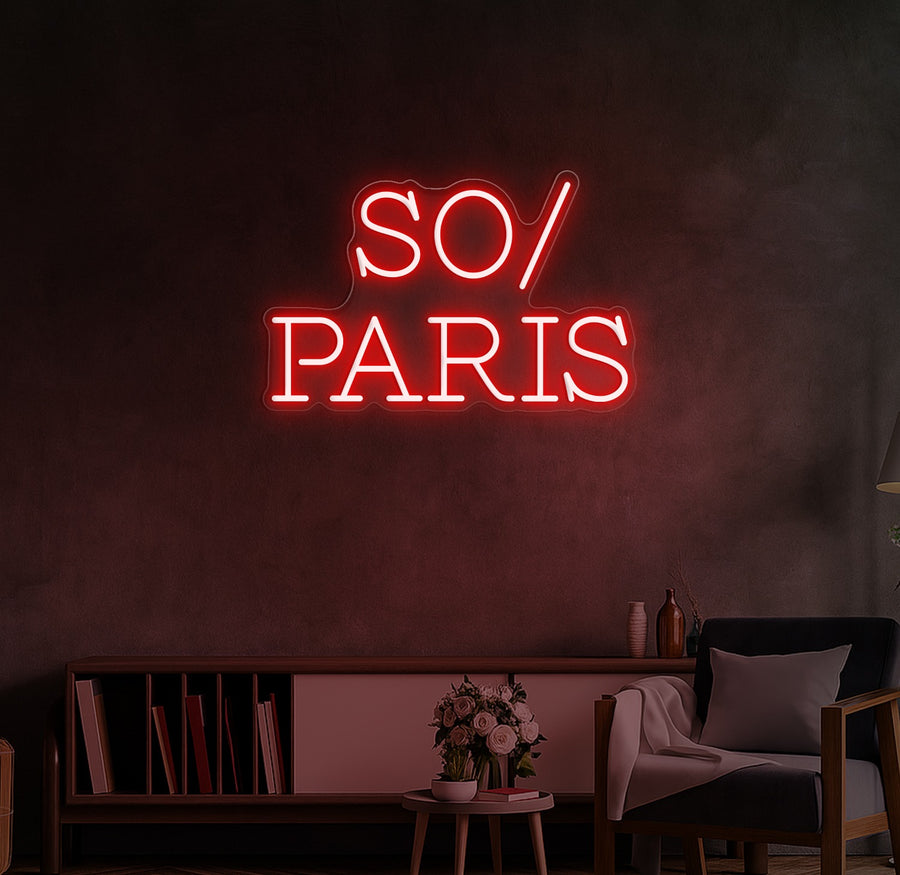Enseigne LED Néon Personnalisée SO/ PARIS
