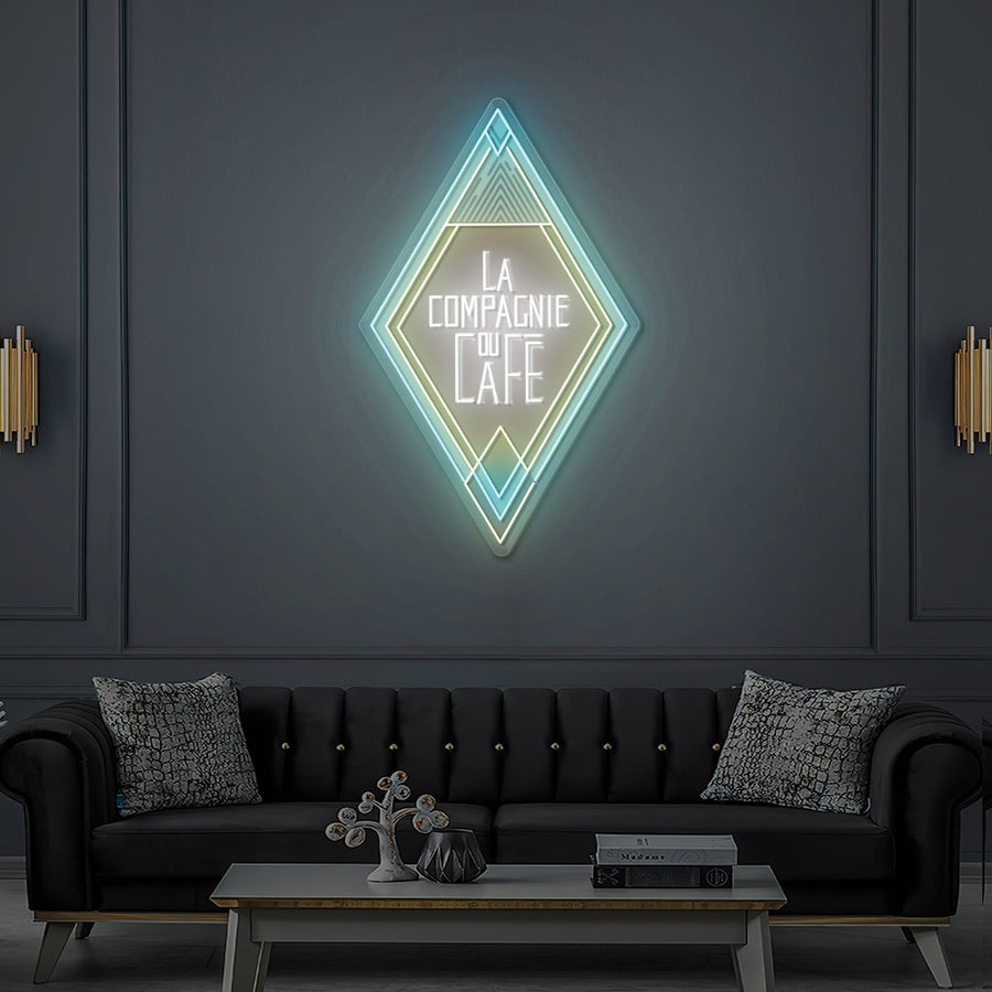 Enseigne LED Néon Personnalisée La Compagnie du Café