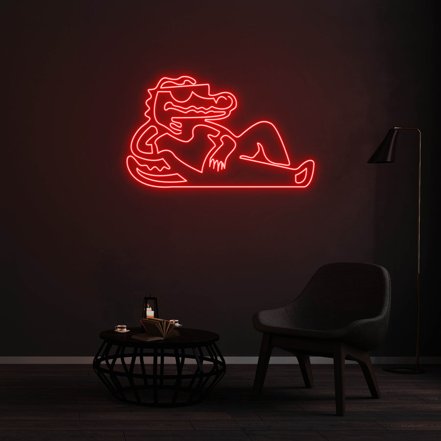 Enseigne LED Néon Personnalisée - Crocodile