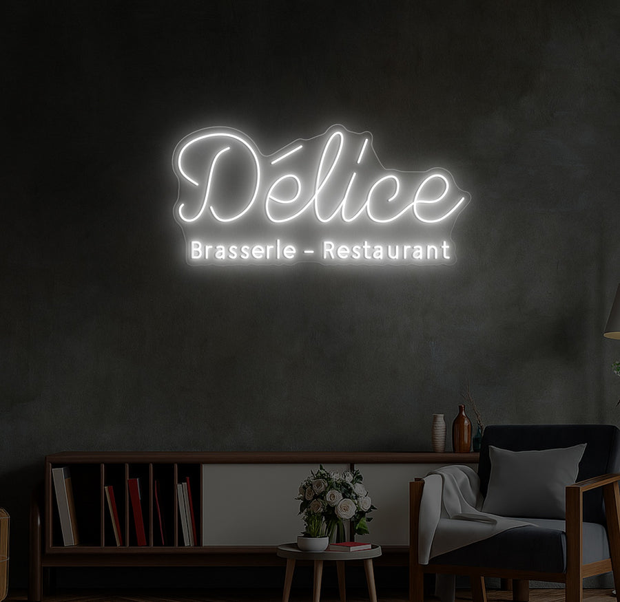 Enseigne LED Néon Personnalisée Délice Brugge