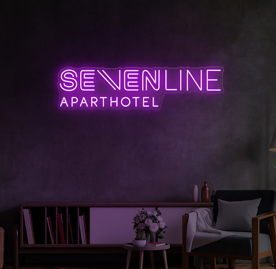 Enseigne LED Néon Personnalisée SEVENLINE Aparthotel