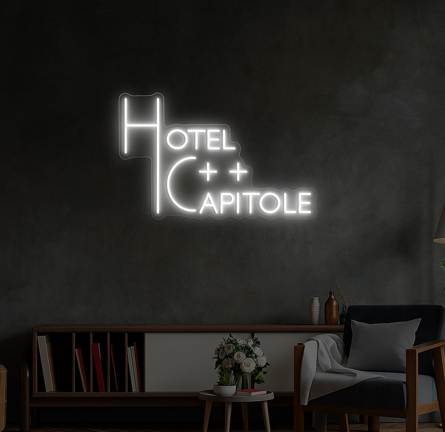 Enseigne LED Néon Personnalisée Hôtel Le Capitole