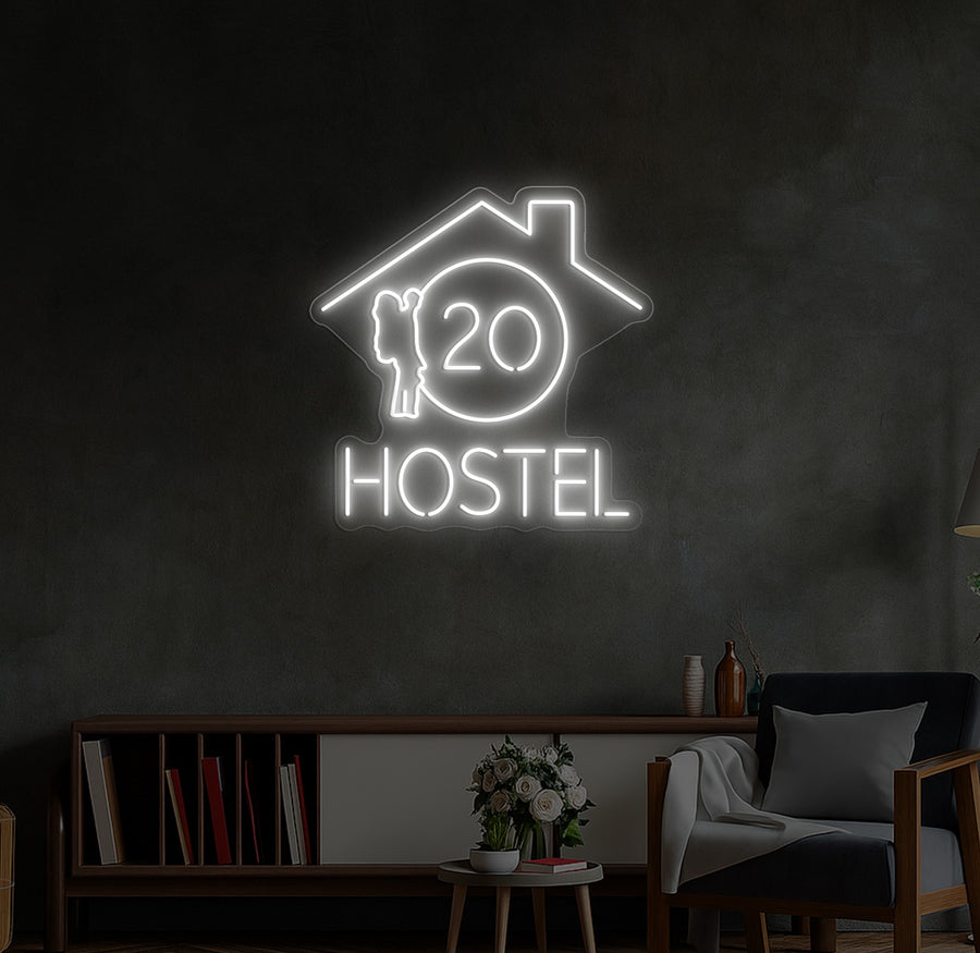 Custom LED Neon Sign for Hostel Toulouse
