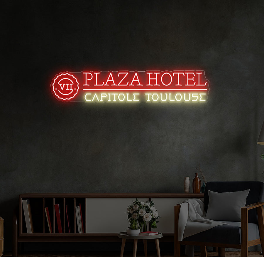 Enseigne LED Néon Personnalisée Plaza Hotel