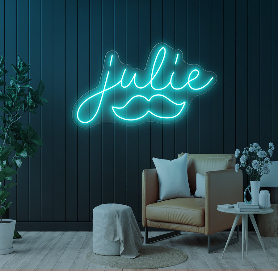 Enseigne LED Néon Personnalisée Studio Moustache