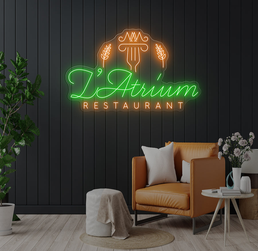 Enseigne LED Néon Personnalisée L' Atrium