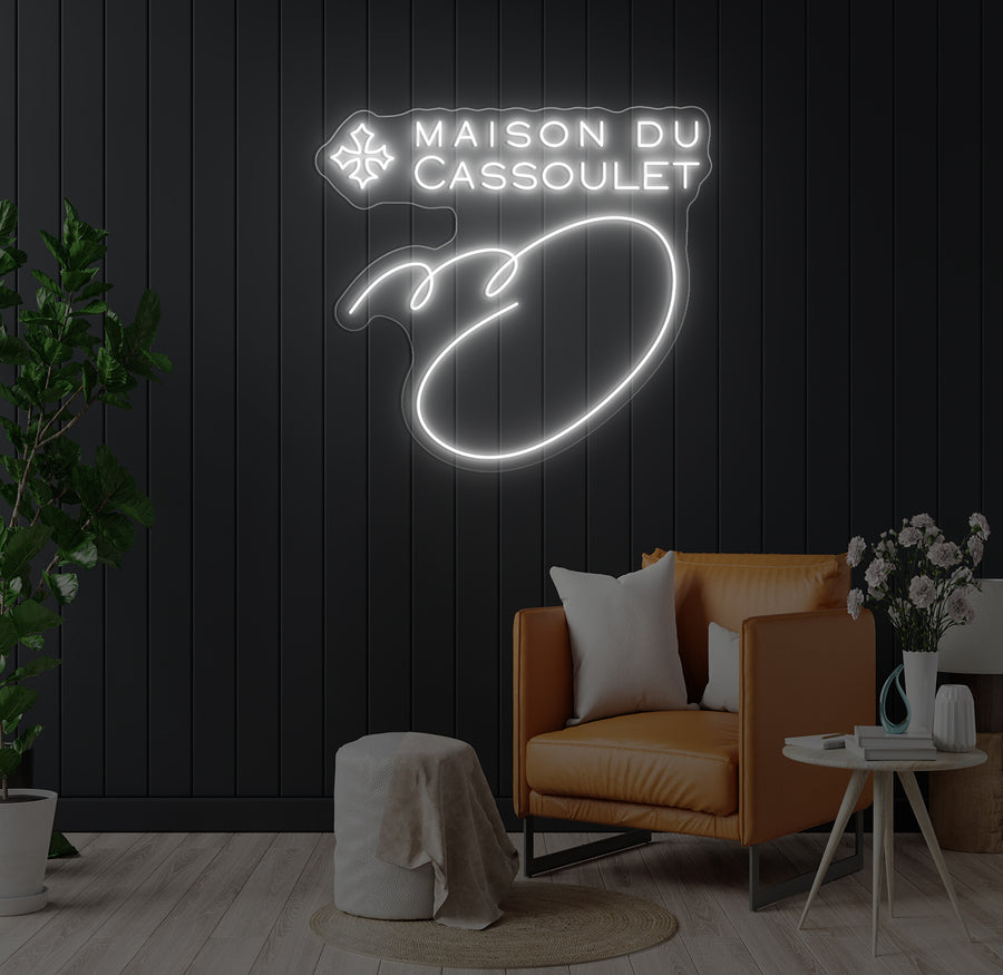 Enseigne LED Néon Personnalisée Maison du cassoulet