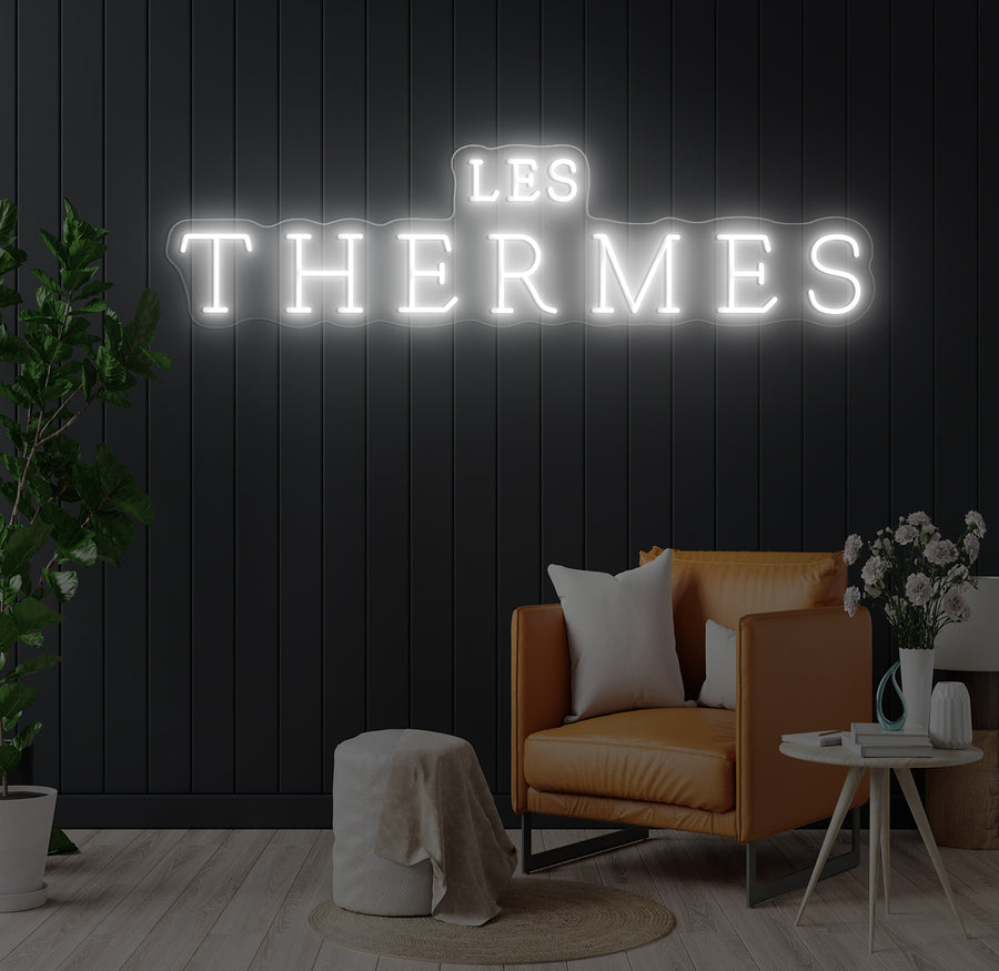 Enseigne LED Néon Personnalisée Les Thermes Restaurant