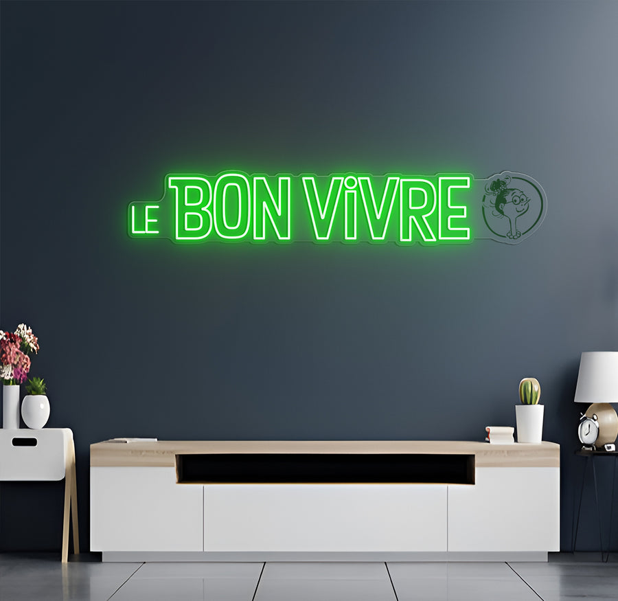 Enseigne LED Néon Personnalisée Le Bon Vivre