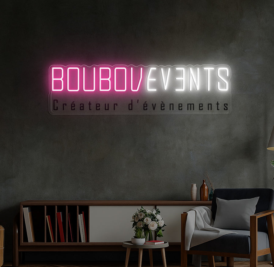 Enseigne LED Néon Personnalisée Boubou Events