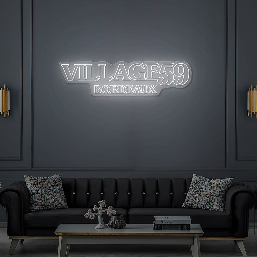 Enseigne LED Néon Personnalisée Village 59