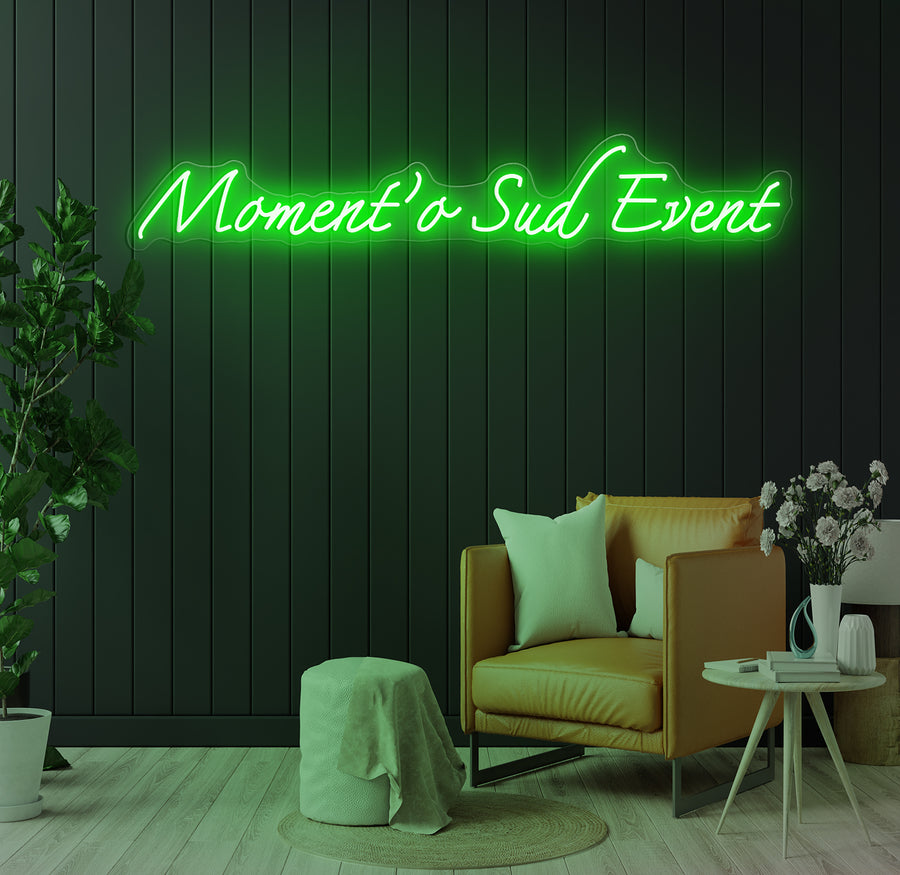 Custom LED Neon Sign for Moment'o Sud Event