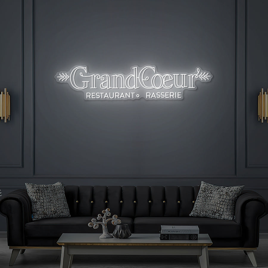 Enseigne LED Néon Personnalisée GrandCœur