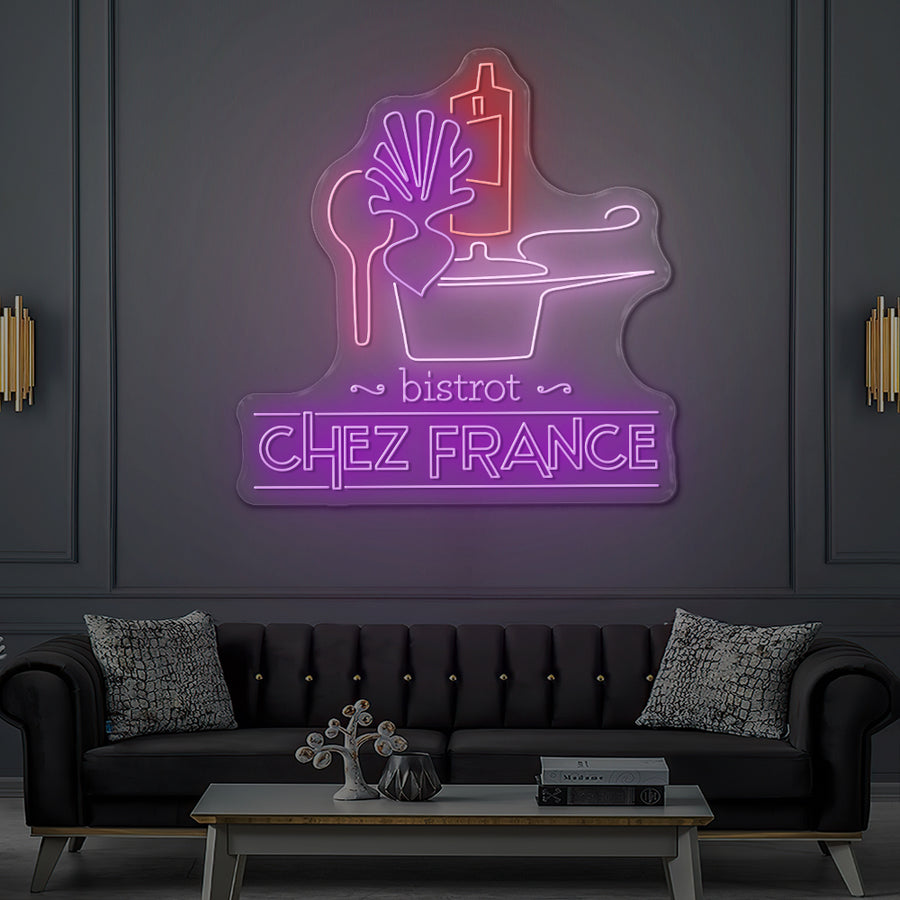 Enseigne LED Néon Personnalisée Chez France