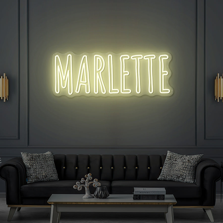 Enseigne LED Néon Personnalisée Café Marlette - Brunch Pigalle