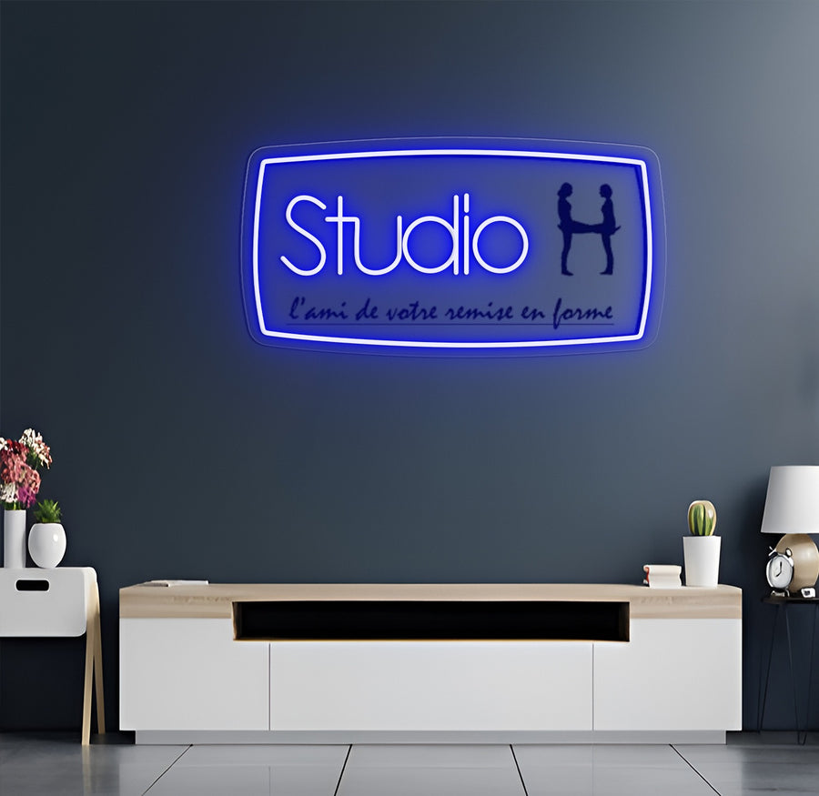 Enseigne LED Néon Personnalisée Studio H