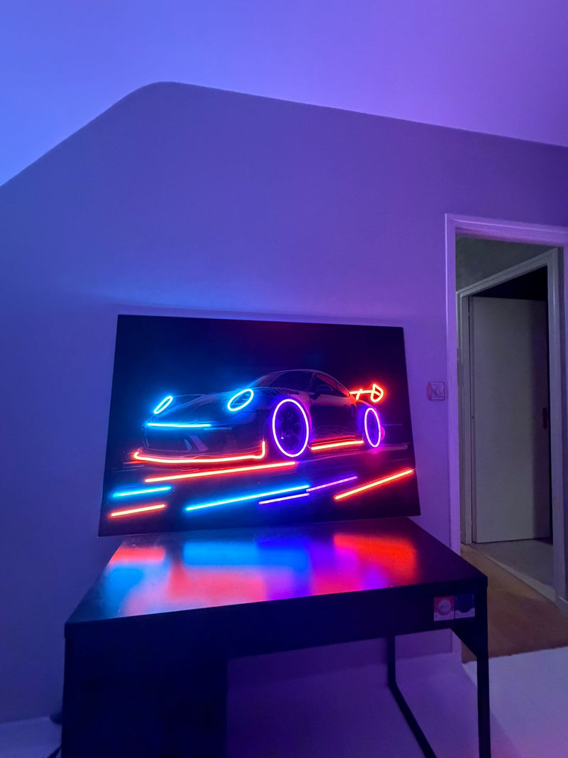 Enseigne LED néon Lumicorne : TABLEAU LED SUPERCAR
