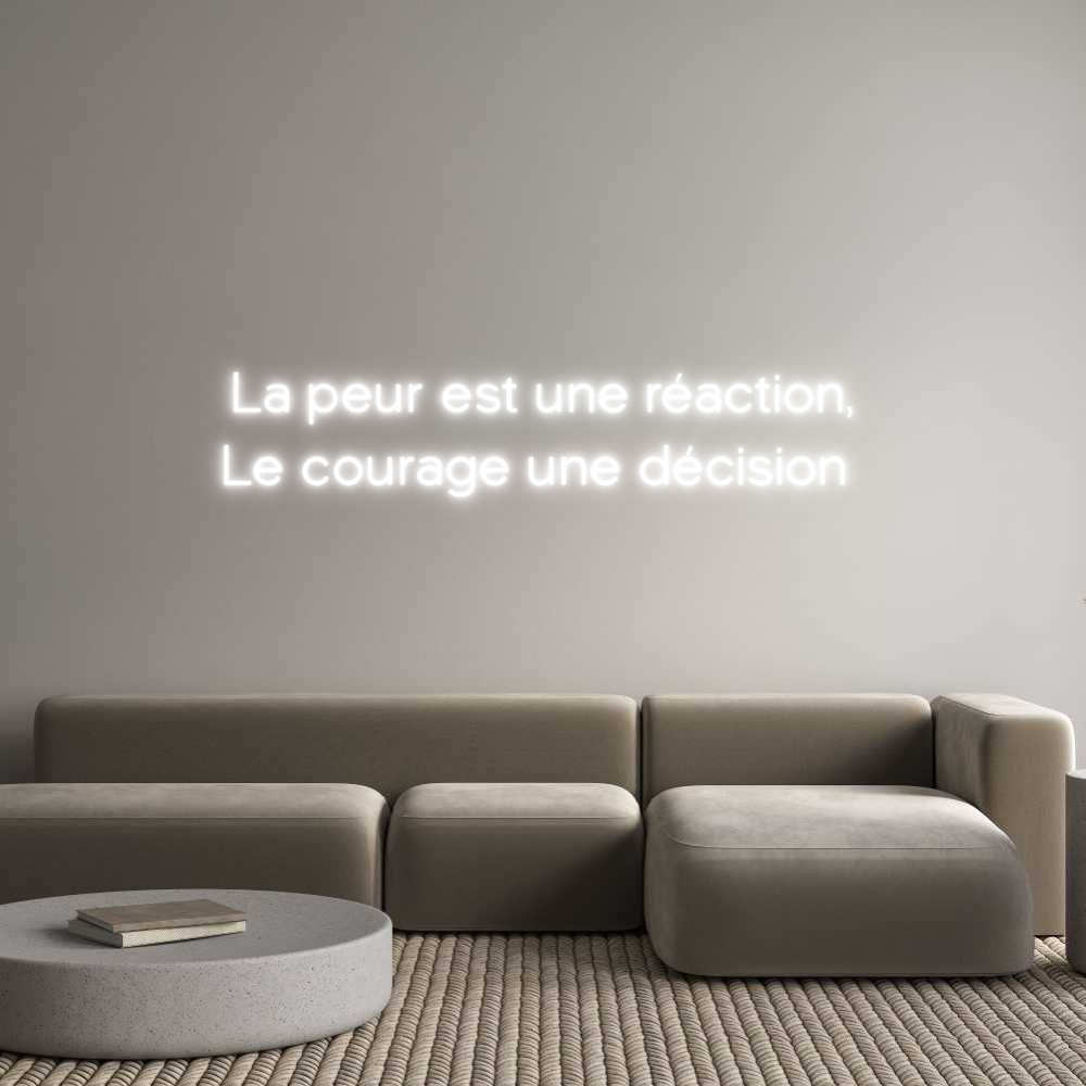 Néon Personnalisé La peur est u...