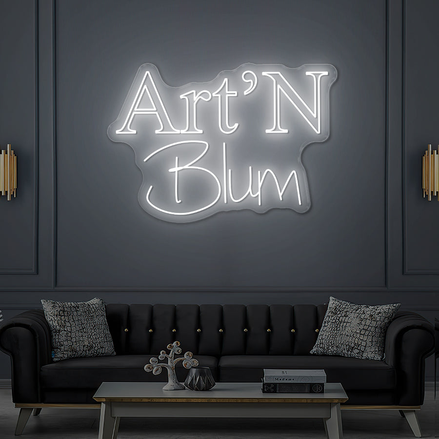 Enseigne LED Néon Personnalisée Restaurant Art'N Blum - Restaurant Nantes