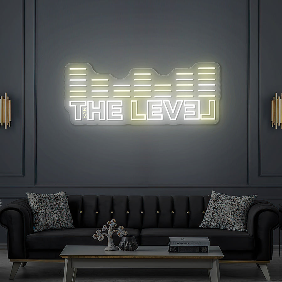 Enseigne LED Néon Personnalisée The Level Bar