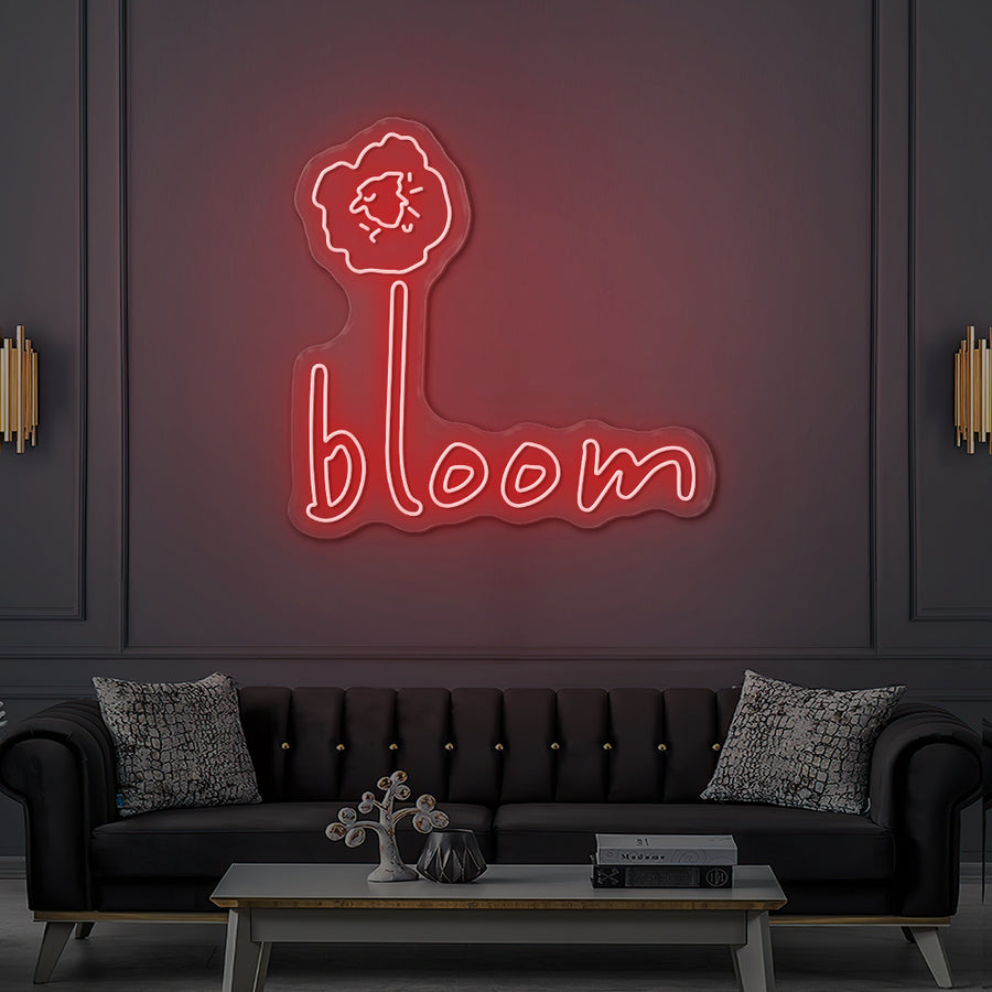 Enseigne LED Néon Personnalisée Bloom Café