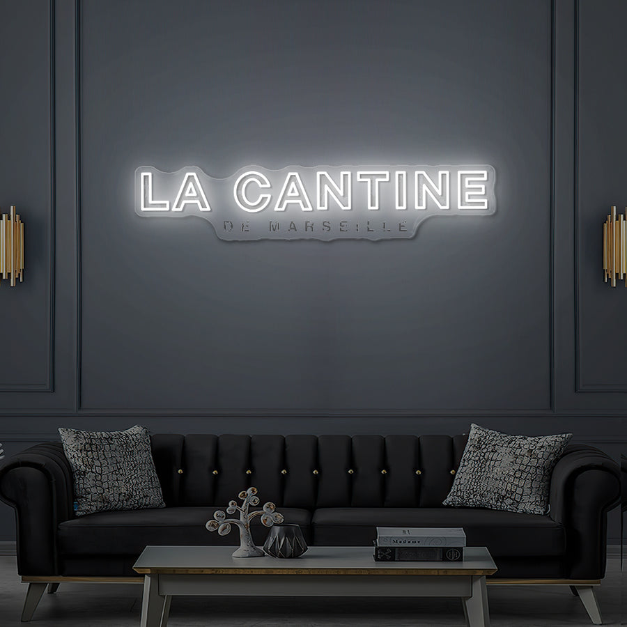 Enseigne LED Néon Personnalisée LA CANTINE DE MARSEILLE