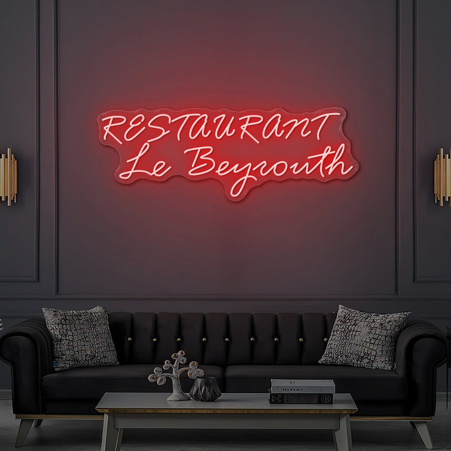 Enseigne LED Néon Personnalisée Beirut Restaurant