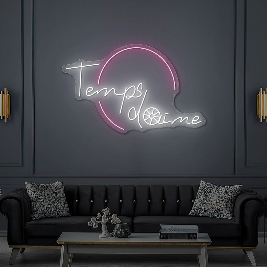 Enseigne LED Néon Personnalisée Temps d'Aime