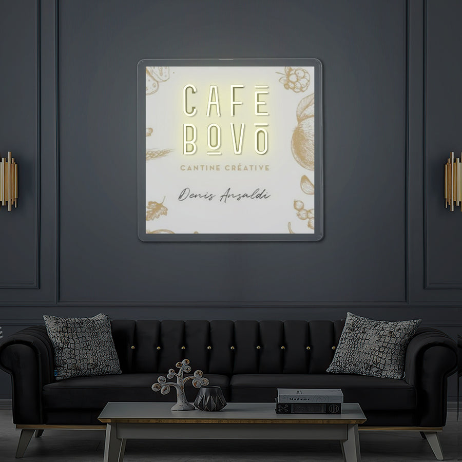 Custom LED Neon Sign for Café Bovo