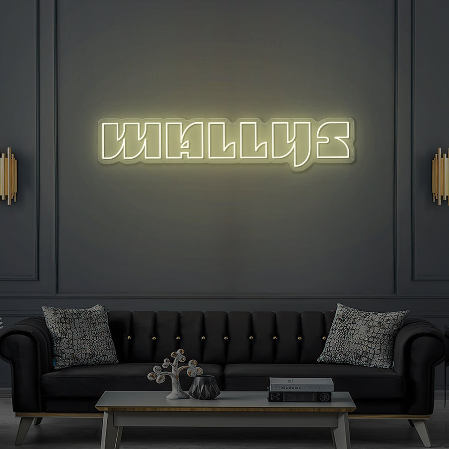 Custom LED Neon Sign for Wally's Coffee