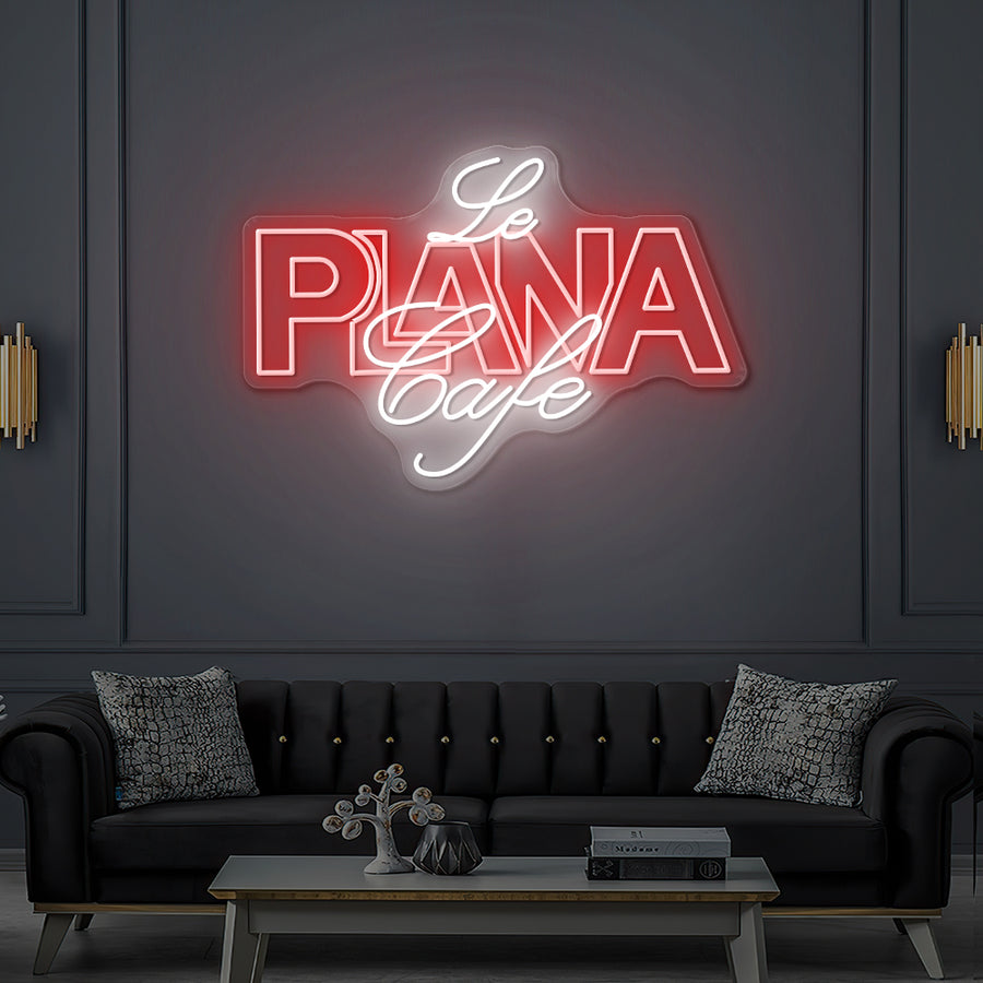 Enseigne LED Néon Personnalisée Restaurant Le Plana