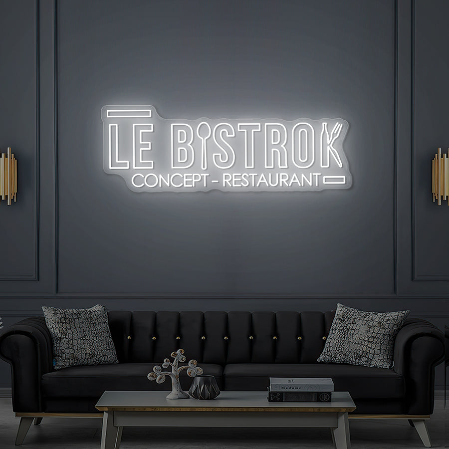 Enseigne LED Néon Personnalisée Le Bistrok Montpellier