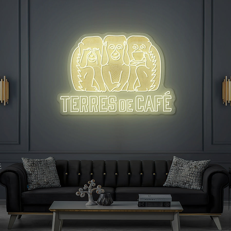 Enseigne LED Néon Personnalisée Terres de Café Lille