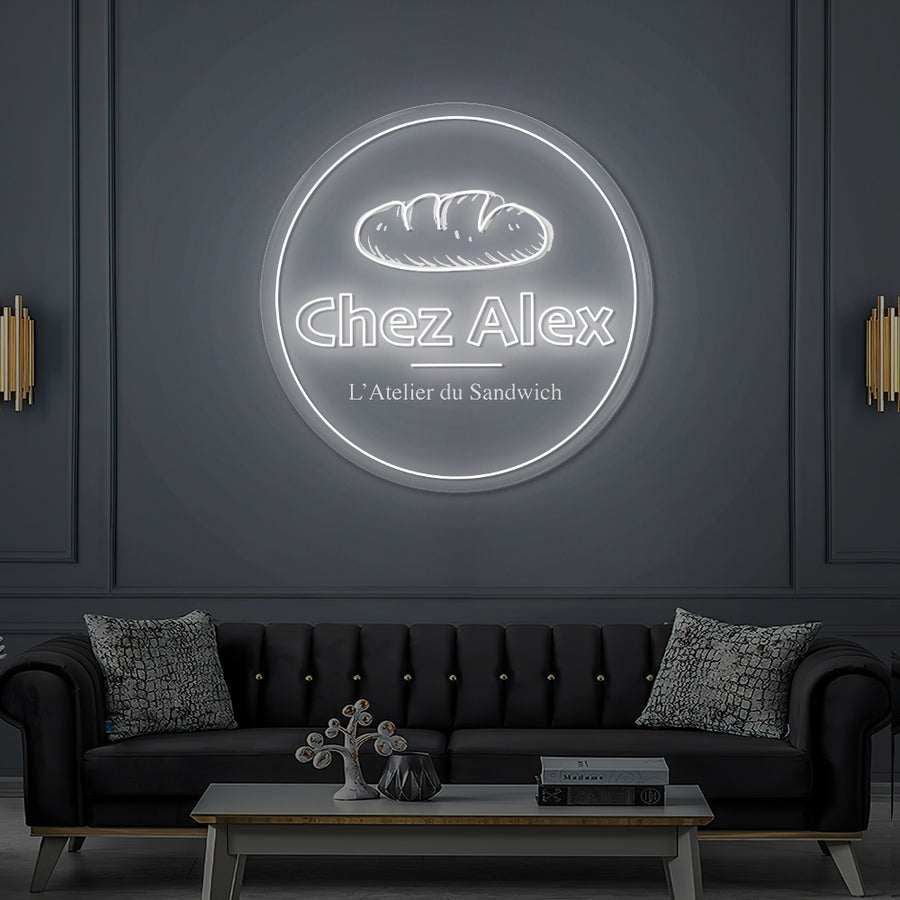 Enseigne LED Néon Personnalisée Chez Alex