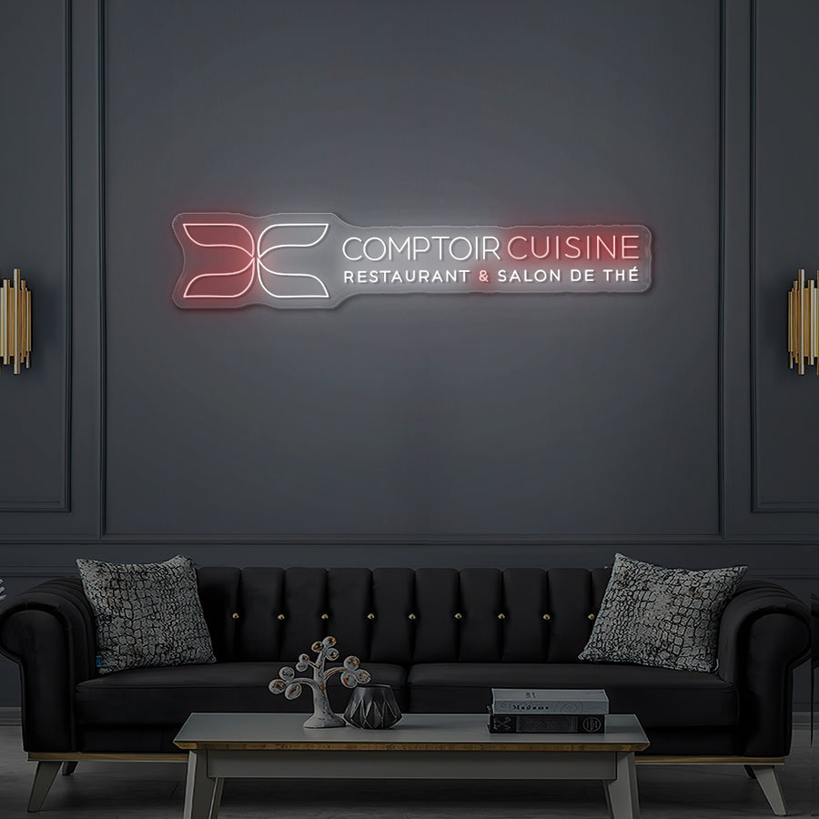 Enseigne LED Néon Personnalisée Comptoir Cuisine
