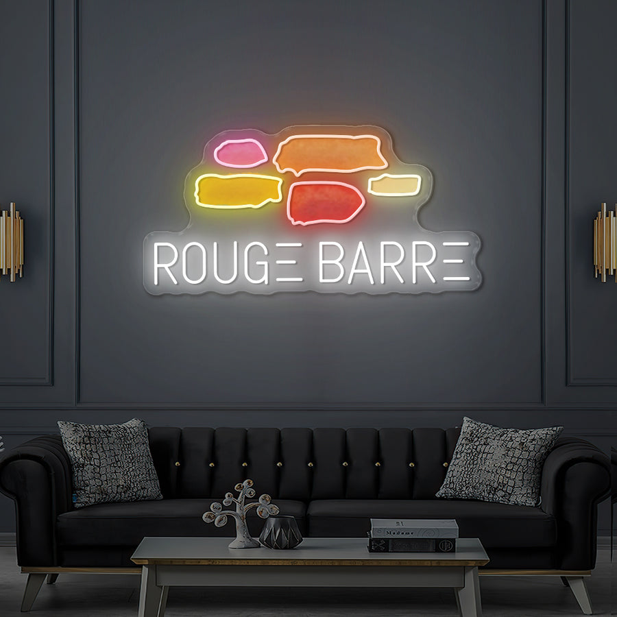 Enseigne LED Néon Personnalisée Rouge Barre