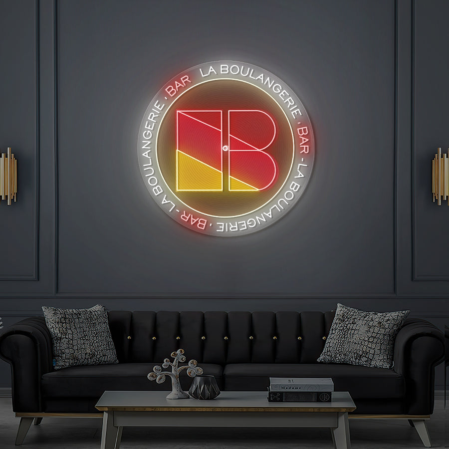 Enseigne LED Néon Personnalisée La Boulangerie Bar